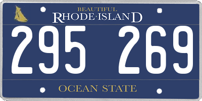 RI license plate 295269