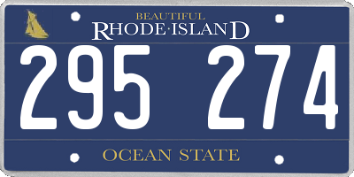 RI license plate 295274