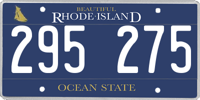 RI license plate 295275