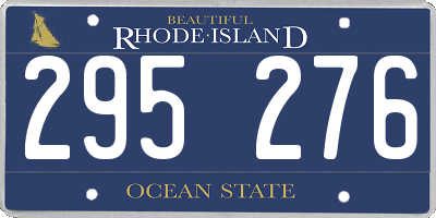 RI license plate 295276