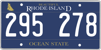 RI license plate 295278