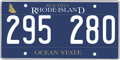 RI license plate 295280