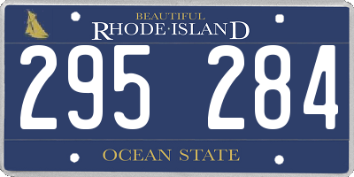 RI license plate 295284