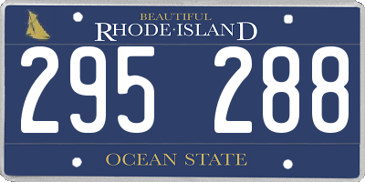RI license plate 295288