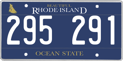 RI license plate 295291