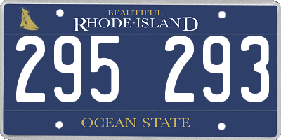RI license plate 295293