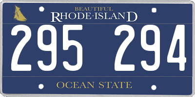 RI license plate 295294