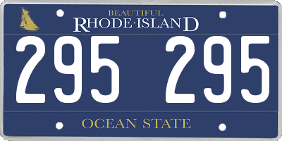 RI license plate 295295
