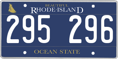 RI license plate 295296