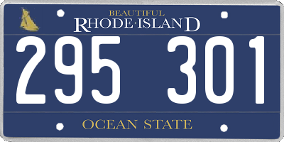 RI license plate 295301