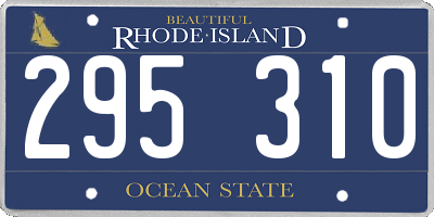 RI license plate 295310