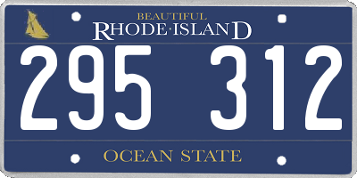 RI license plate 295312
