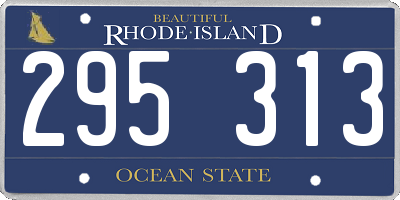 RI license plate 295313