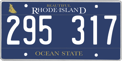 RI license plate 295317