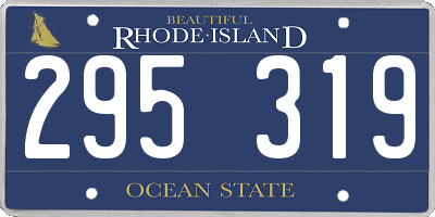 RI license plate 295319