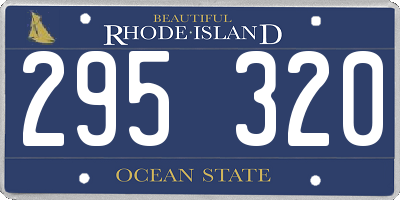 RI license plate 295320