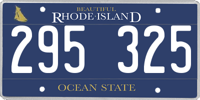 RI license plate 295325