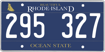 RI license plate 295327