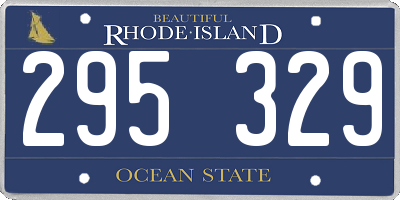 RI license plate 295329