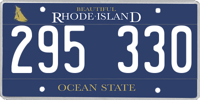 RI license plate 295330