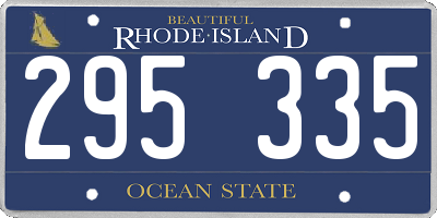 RI license plate 295335