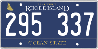 RI license plate 295337