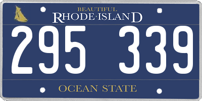RI license plate 295339