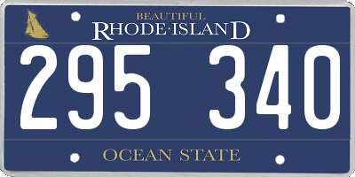 RI license plate 295340