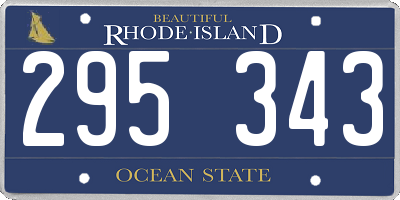 RI license plate 295343