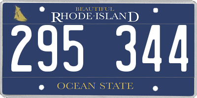 RI license plate 295344