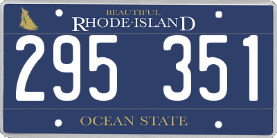 RI license plate 295351