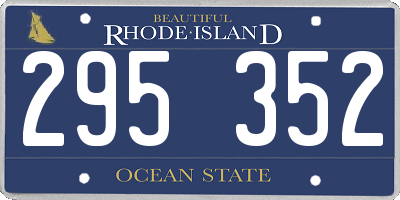RI license plate 295352