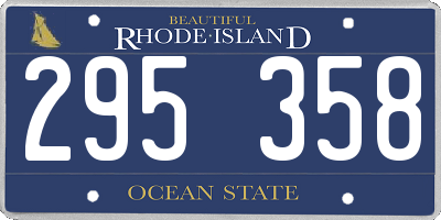 RI license plate 295358
