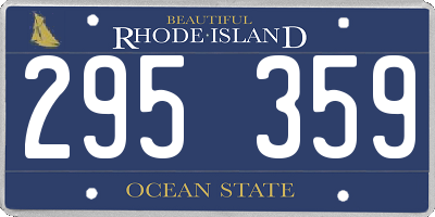 RI license plate 295359