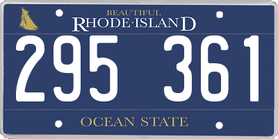 RI license plate 295361