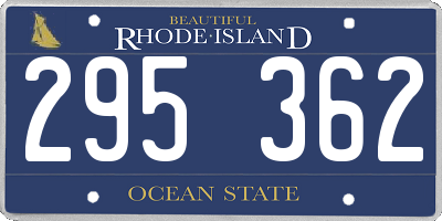 RI license plate 295362
