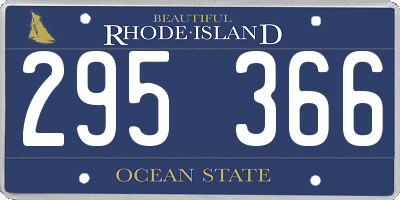 RI license plate 295366