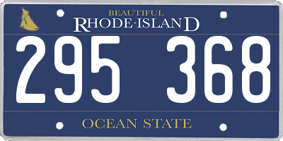 RI license plate 295368