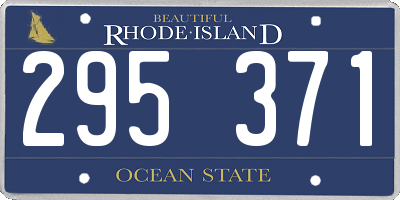 RI license plate 295371