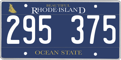 RI license plate 295375