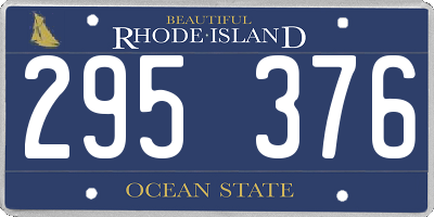 RI license plate 295376