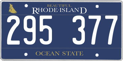 RI license plate 295377