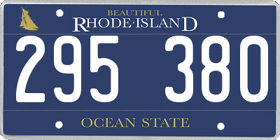 RI license plate 295380