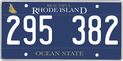 RI license plate 295382