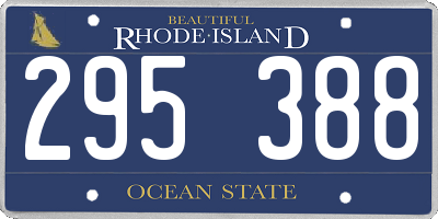 RI license plate 295388