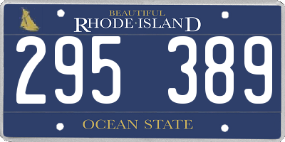 RI license plate 295389