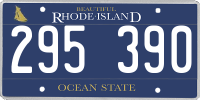 RI license plate 295390