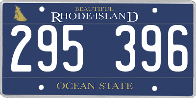 RI license plate 295396
