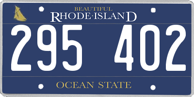 RI license plate 295402
