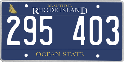 RI license plate 295403